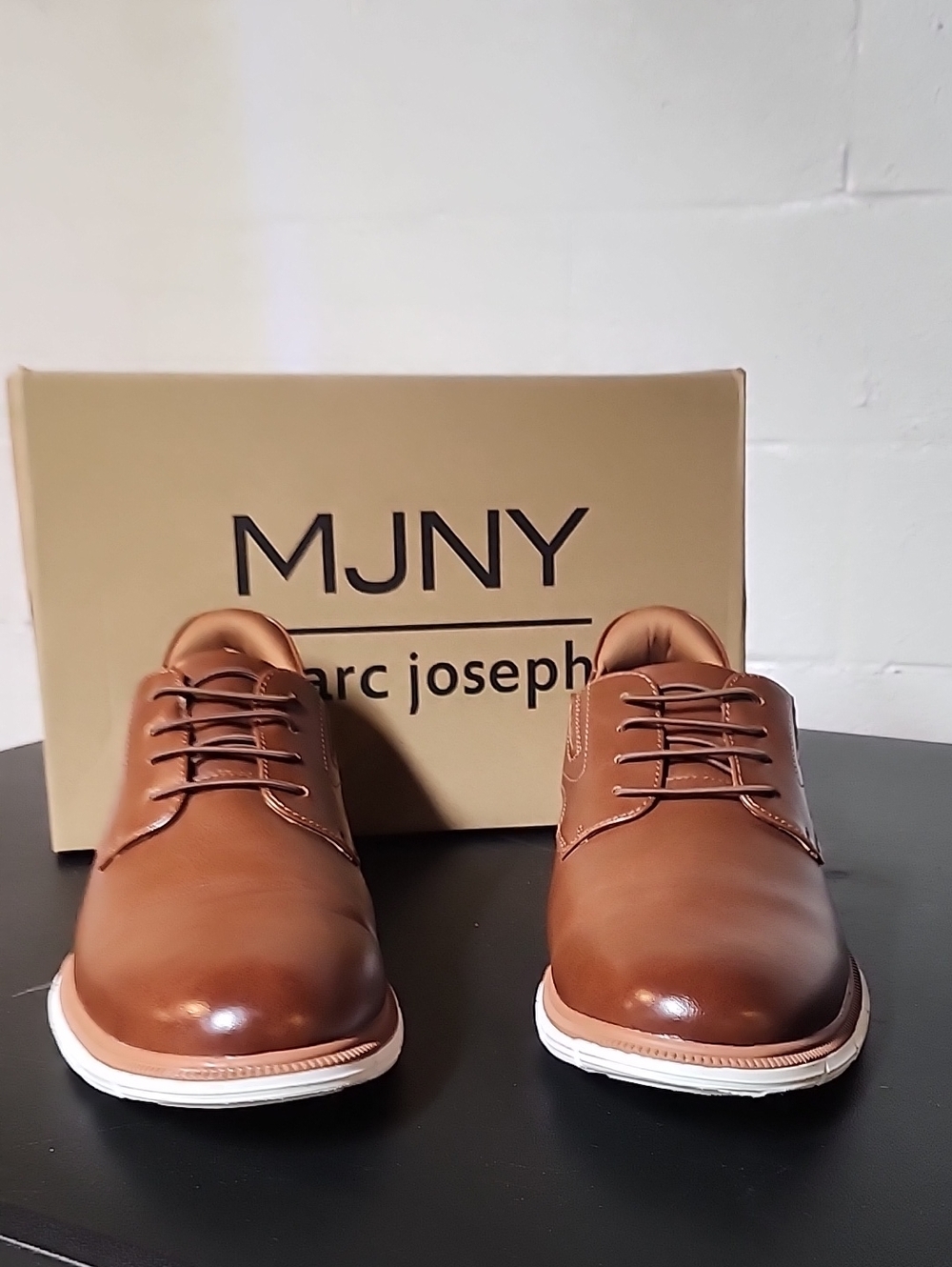 Marc Joseph Cloud Street Cognac Leather Derby Lace-Up Shoes